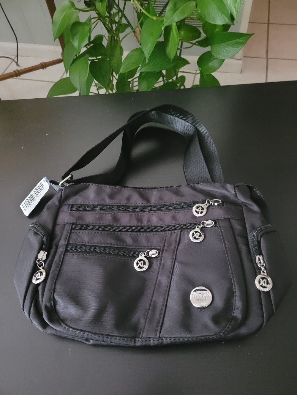 Jing Pin Waterproof Hobo with Multiple Zip Pockets